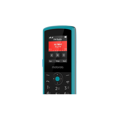 Motorola All-New A10 Dual Sim keypad Phone (with Voice Feature) | (Teal Blue, Black)