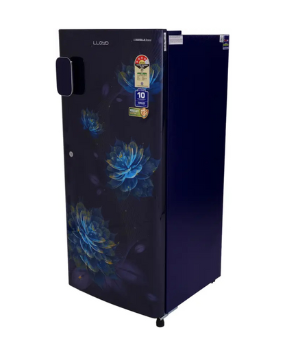 Lloyd 188L Direct Cool Single Door 4 Star Refrigerator Hibiscus Blue - GLDC204ST4LC