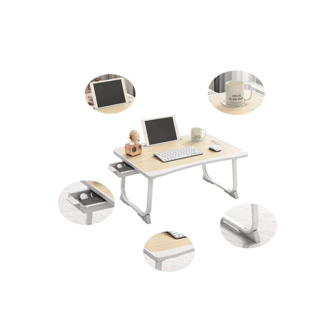 Tarkan Portable Folding Laptop Desk for Bed| (Blue)