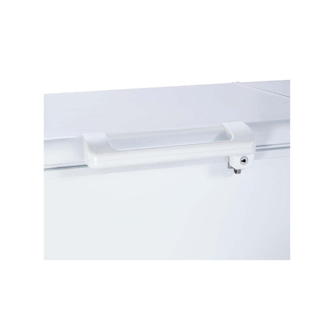 Haier HFC Series Hard-Top Commercial Deep Freezers | 320L – 588L | Static / Direct Cool | 5★ Energy Rating | White Finish | Recess Handle | Lockable Lid | Basket Storage | Eco-Friendly R290 Refrigerant