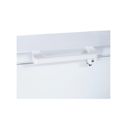 Haier HFC Series Hard-Top Commercial Deep Freezers | 320L – 588L | Static / Direct Cool | 5★ Energy Rating | White Finish | Recess Handle | Lockable Lid | Basket Storage | Eco-Friendly R290 Refrigerant