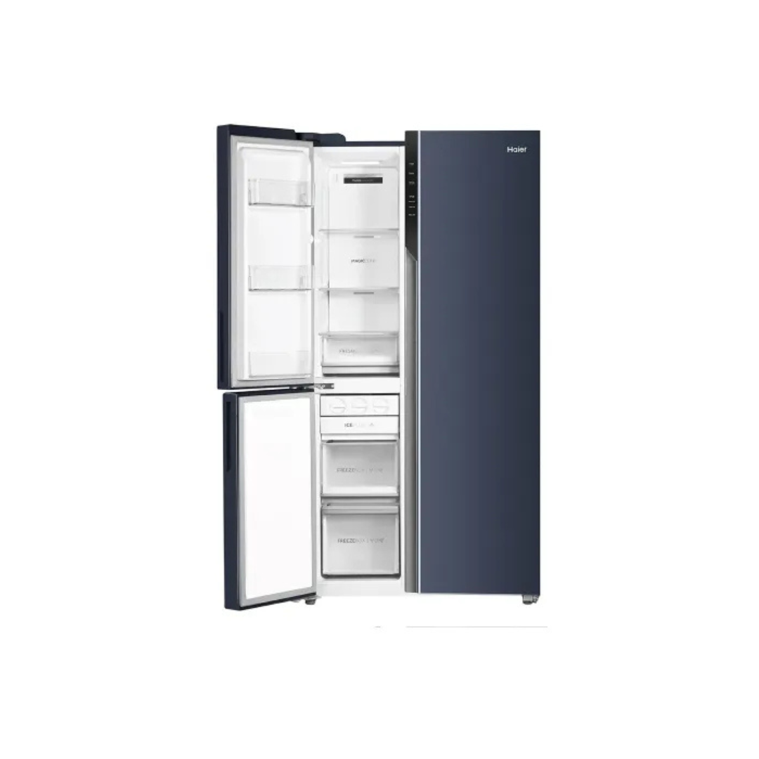 Haier 598L Graphite Black Finish 3 Door Side by side Refrigerator - (HRT-683GKU1/HRT-683GK)