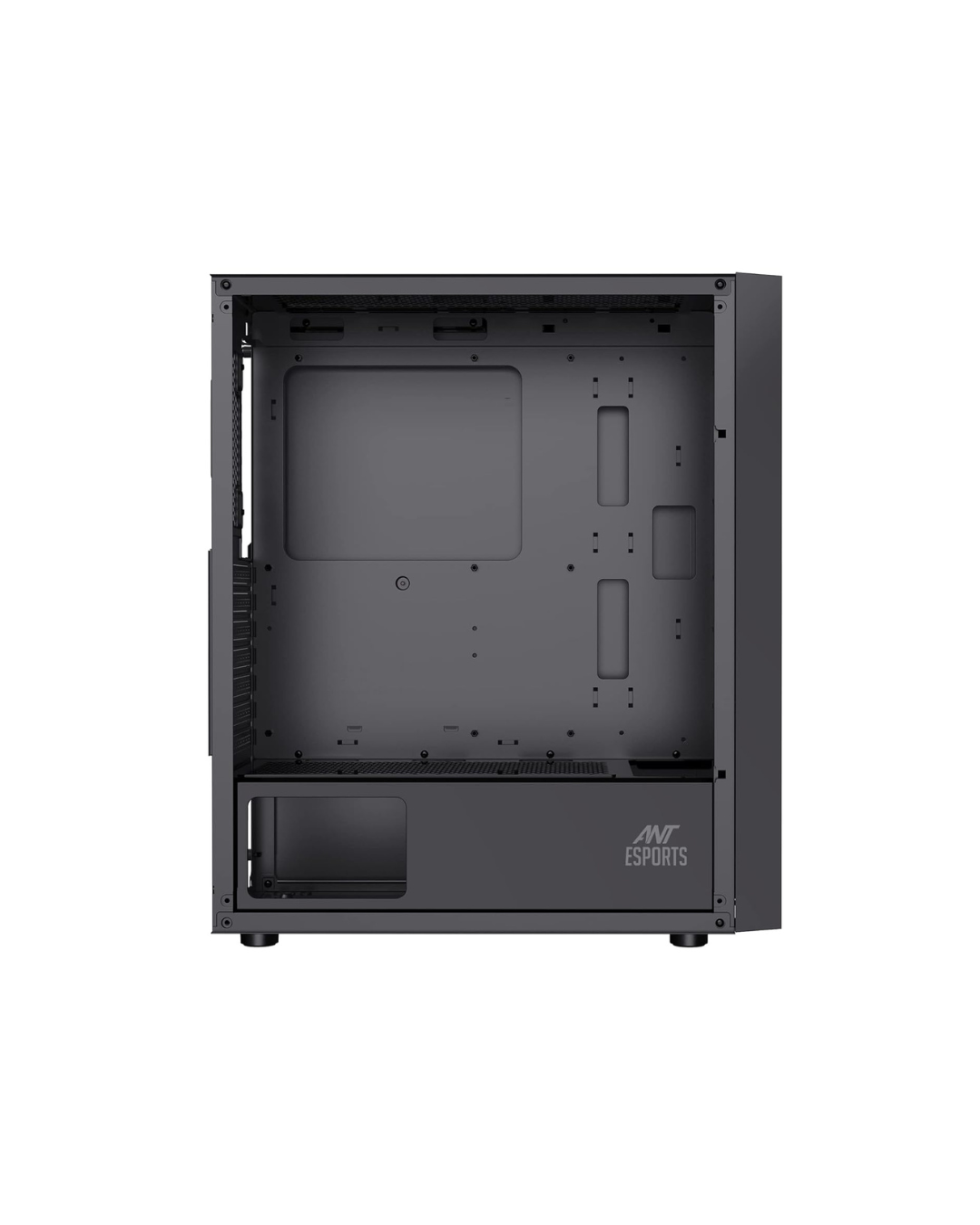 Ant Esports ICE-110 Mid-Tower PC Case - Black (E-ATX) | 4 Pre-Installed Fans