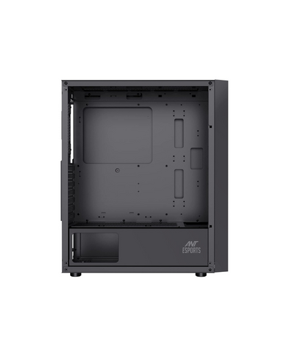 Ant Esports ICE-110 Mid-Tower PC Case - Black (E-ATX) | 4 Pre-Installed Fans