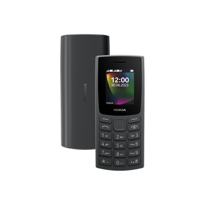 Nokia 106 Single Sim, Keypad Phone with Built-in UPI Payments App | (Charcoal, Green, Red)