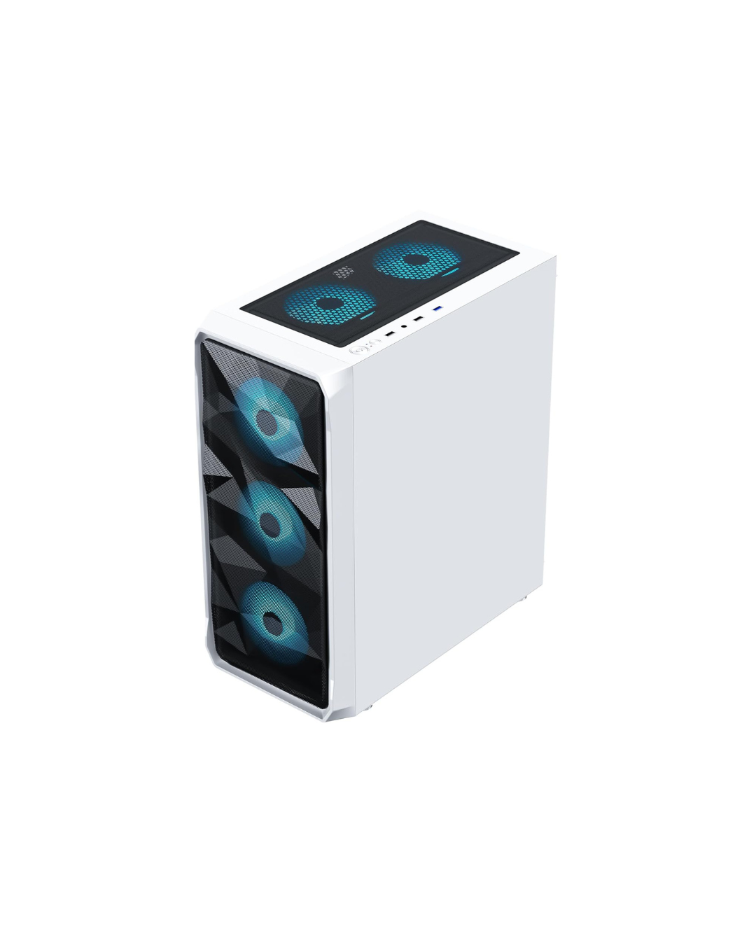 Ant Esports ICE-112 Mid-Tower Gaming Cabinet - White (ATX) | 4 Pre-Installed Fans