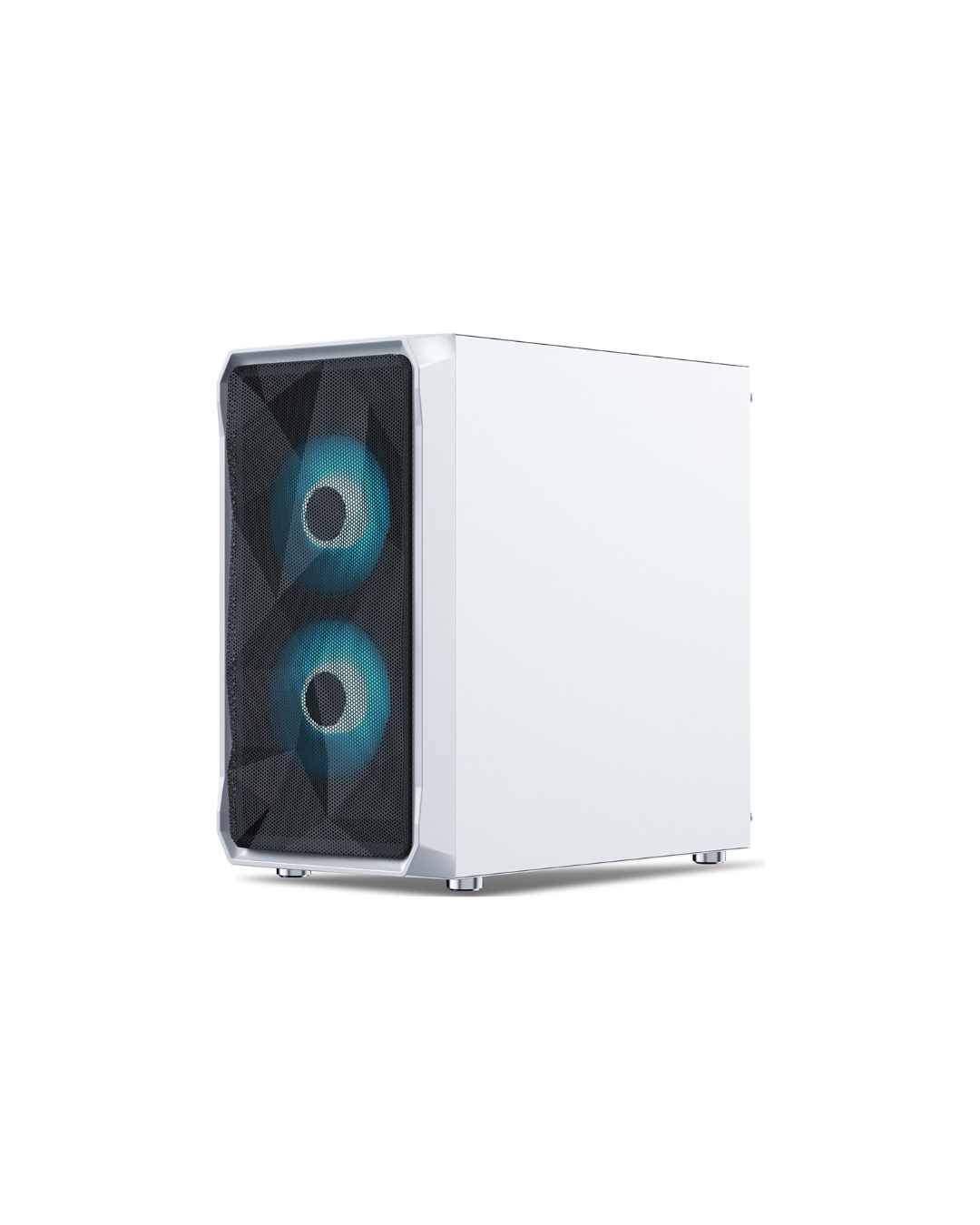 Ant Esports 100 Air Mini M-ATX PC Case - White | 2 Rainbow Fans