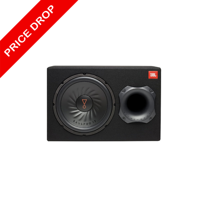 JBL BASSPRO 12-12" (30cm) Car Audio Powered Subwoofer System with Slip SteamPort Technology RMS Power - 150W. Remote Bass Controller is Included.